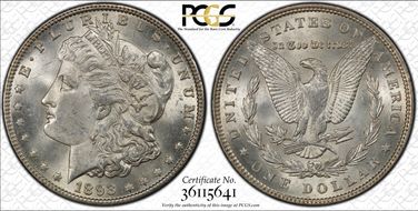 1893 $1 MS62