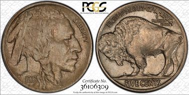 1916 5C Doubled Die Obverse MS61