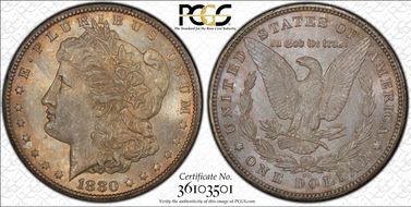 1880-CC $1 8/High 7 MS64