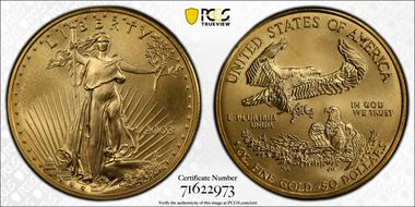 2003 $50 Gold Eagle MS70