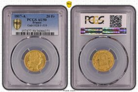 1817-A 20 Fr Gad-1028 F-519 AU50