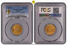 1830-A 20 Fr Gad-1029 4 1/2 feuilles F-520 AU55