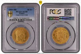 1866-BB 50 Fr Gad-1112 F-548 AU55