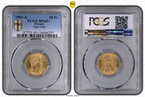 1861-A 20 Fr Gad-1062 F-532 MS63+