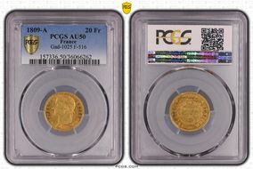 1809-A 20 Fr Gad-1025 F-516 AU50