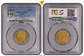 1815-A 20 Fr Gad-1025a Cent jours F-516A XF45