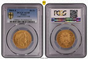 1864-A 50 Fr Gad-1112 F-548 AU55