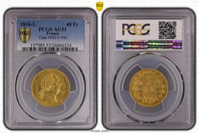 1816-L 40 Fr Gad-1092 F-542 AU53