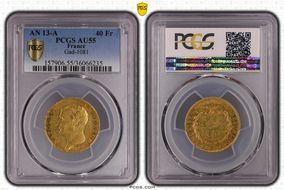 AN 13-A (1804) 40 Fr Gad-1081  Long Serif AU55