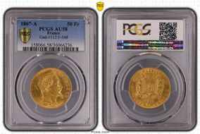 1867-A 50 Fr Gad-1112 F-548 AU58