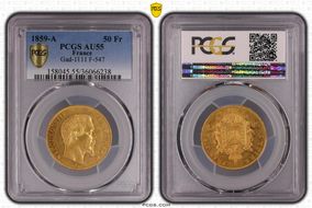 1859-A 50 Fr Gad-1111 F-547 AU55