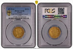 AN 12-A (1803) 20 Fr Gad-1020 F-536 Consul AU50
