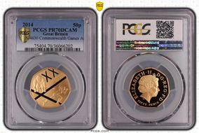 2014 50p S-H28 Commonwealth Games Au PR70DCAM