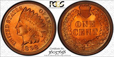1898 1C MS67+ RD