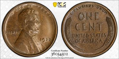 1922 No D 1C Strong Reverse MS62BN