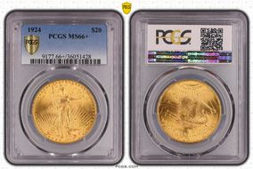 1924 $20 MS66+