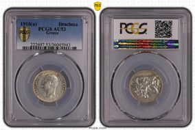1910(a) Drachma KM-60  Ag AU53