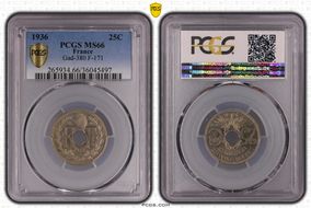 1936 25C Gad-380 F-171 MS66