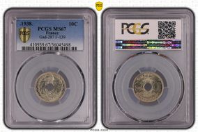 .1938. 10C Gad-287 F-139 MS67