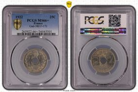 1922 25C Gad-380 F-171 MS66+
