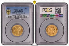 1870 Sov S-3853B WW Raised AU55