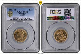 1897-M Sov S-3875 AU58