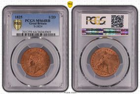 1825 1/2D S-3824 MS64RB