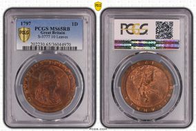 1797 1D S-3777 10 Leaves MS65RB