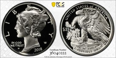 2018-W $25 Palladium  First Strike PR70DCAM