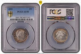 1892 25C AU58
