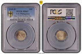 1945-D 10C Allen-9.05b Doubled Die MS63