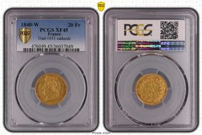 1840-W 20 Fr Gad-1031 caducée XF45