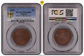 1850 5C KM-5.1 BRAEMT F. MS63BN