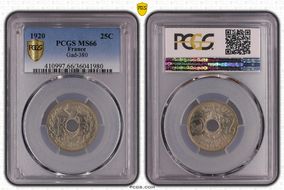 1920 25C Gad-380 F-171 MS66