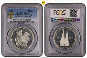 1928 Medal Weiler-377 Ag SP64