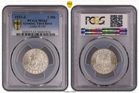 1933-J 2 Mk Luther J-352 MS63