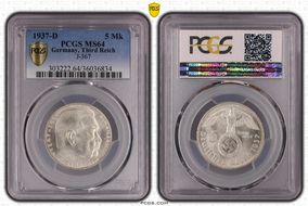 1937-D 5 Mk J-367 MS64