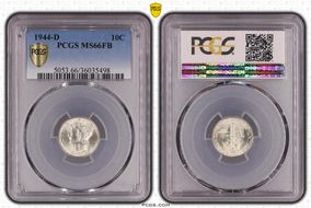 1944-D 10C MS66FB