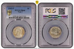 1942-P 5C Silver PR66