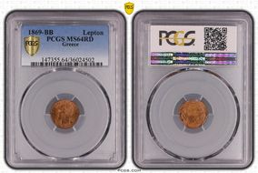 1869-BB Lepton MS64RD