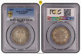 1859 Gulden MS66