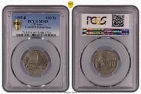 1955-B 100 Fr Gad-897 F-450 Ruban large MS65