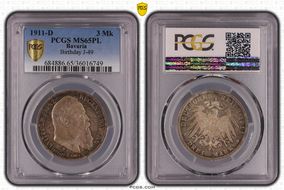 1911-D 3 Mk Birthday J-49 MS65PL