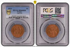 1913 5C Gad-165 F-119 MS66RB