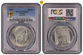 1936 20 Fr Gad-852 F-400 MS65