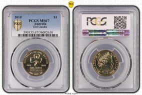 2010 $1 Girl Guides MS67