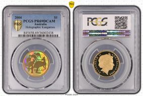 2004 $1 Holographic Kangaroos PR69DCAM