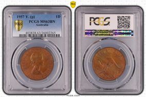 1957 Y. (p) 1D MS63BN
