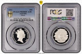 1991 20C Silver PR68DCAM
