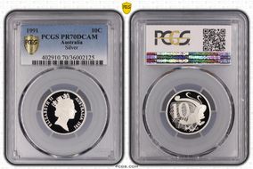 1991 10C Silver PR70DCAM